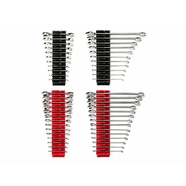 Tekton Combination Wrench Set w/Modular Slotted Organizer, 50-Piece 1/4 - 3/4 in., 6 - 19 mm WCB95901